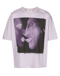 T-shirt girocollo stampata viola chiaro di YMC
