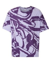 T-shirt girocollo stampata viola chiaro di Àlg