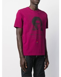 T-shirt girocollo stampata viola melanzana di Undercover