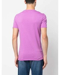 T-shirt girocollo stampata viola melanzana di Calvin Klein