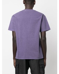 T-shirt girocollo stampata viola melanzana di Gramicci