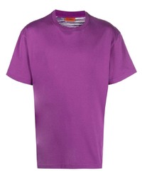 T-shirt girocollo stampata viola melanzana di Missoni