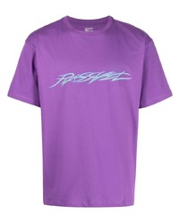 T-shirt girocollo stampata viola melanzana di PACCBET