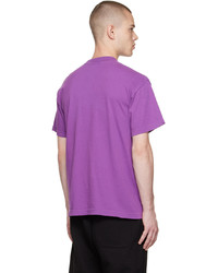 T-shirt girocollo stampata viola melanzana di Stray Rats