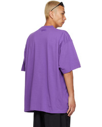 T-shirt girocollo stampata viola melanzana di Vetements