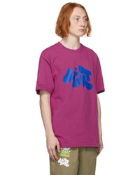 T-shirt girocollo stampata viola melanzana di New Balance