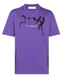 T-shirt girocollo stampata viola di 1017 Alyx 9Sm