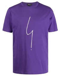T-shirt girocollo stampata viola di agnès b.