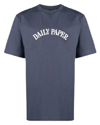 T-shirt girocollo stampata viola di Daily Paper