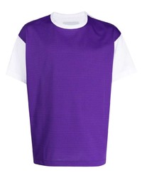 T-shirt girocollo stampata viola di Fumito Ganryu