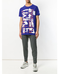 T-shirt girocollo stampata viola di Adidas By Kolor