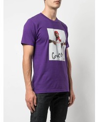 T-shirt girocollo stampata viola di Supreme