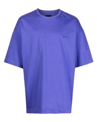 T-shirt girocollo stampata viola di Juun.J