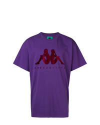 T-shirt girocollo stampata viola di Kappa