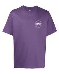T-shirt girocollo stampata viola di Levi's