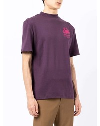 T-shirt girocollo stampata viola di Anglozine