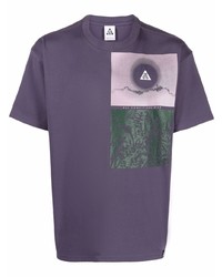T-shirt girocollo stampata viola di Nike