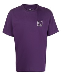 T-shirt girocollo stampata viola di PACCBET