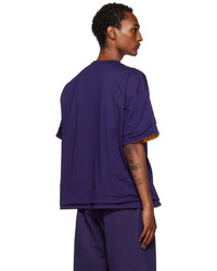 T-shirt girocollo stampata viola di F-LAGSTUF-F