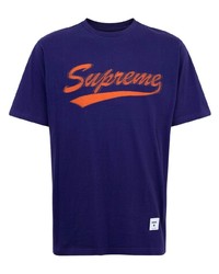 T-shirt girocollo stampata viola di Supreme