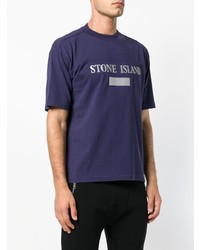 T-shirt girocollo stampata viola di Stone Island
