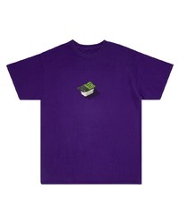 T-shirt girocollo stampata viola di Travis Scott Astroworld