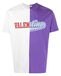 T-shirt girocollo stampata viola di Valentino Garavani