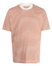 T-shirt girocollo strappata arancione di Barbour
