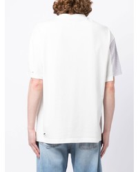 T-shirt girocollo strappata bianca di Feng Chen Wang