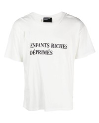 T-shirt girocollo strappata bianca di Enfants Riches Deprimes