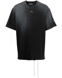 T-shirt girocollo strappata nera di A-Cold-Wall*