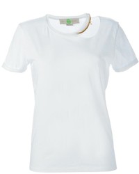 T-shirt girocollo tagliata bianca di Stella McCartney