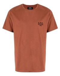 T-shirt girocollo terracotta di A.P.C.