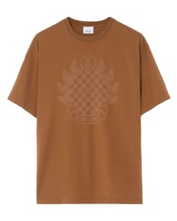 T-shirt girocollo terracotta di Burberry