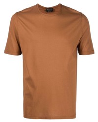T-shirt girocollo terracotta di Dell'oglio
