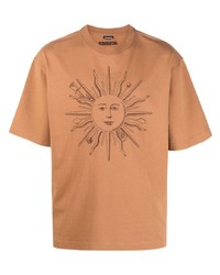 T-shirt girocollo terracotta di Jacquemus