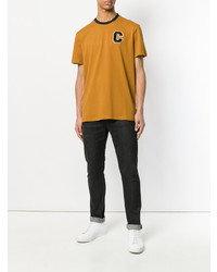 T-shirt girocollo terracotta di Calvin Klein Jeans