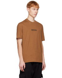 T-shirt girocollo terracotta di Zegna