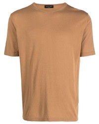 T-shirt girocollo terracotta di Roberto Collina