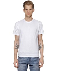 T-shirt girocollo testurizzata bianca