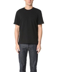 T-shirt girocollo testurizzata nera