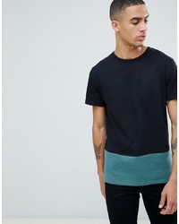 T-shirt girocollo trapuntata nera di D-struct