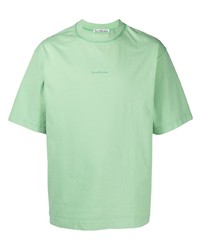 T-shirt girocollo verde menta di Acne Studios