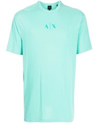 T-shirt girocollo verde menta di Armani Exchange