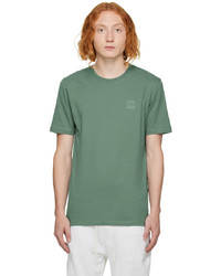 T-shirt girocollo verde menta di BOSS