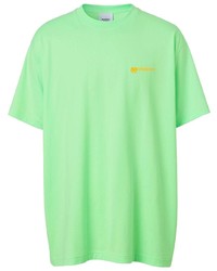 T-shirt girocollo verde menta di Burberry