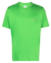 T-shirt girocollo verde menta di C.P. Company