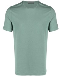 T-shirt girocollo verde menta di Corneliani