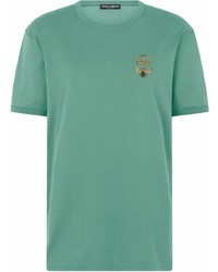 T-shirt girocollo verde menta di Dolce & Gabbana