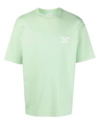 T-shirt girocollo verde menta di Drôle De Monsieur